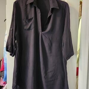 Black Button-Up Blouse